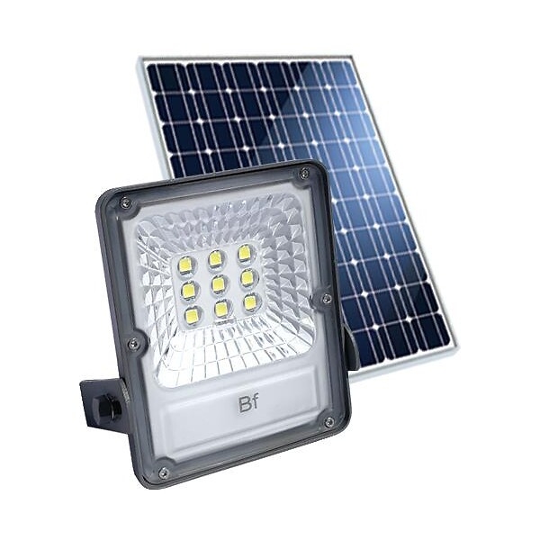 PROJECTEUR SOLAIRE GRIS FAISCEAU 90° , PANNEAU SOLAIRE 8W , 1M DE CABLE, IP65 ,