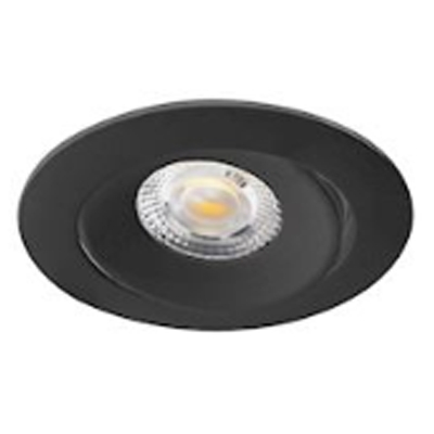ASPEN TILT ENCASTRE ROND ORIENTABLE NOIR, LED 5W 36° 400LM 3000/4000K (CCT)
