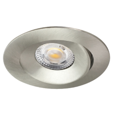 ASPEN TILT ENCASTRE ROND ORIENTABLE NICKEL, LED 5W 36° 400LM 3000/4000K (CCT)