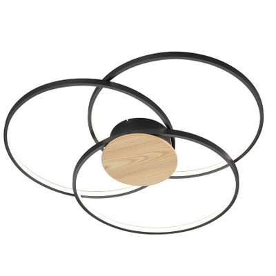 PLAFONNIER SEDONA NOIR BOIS