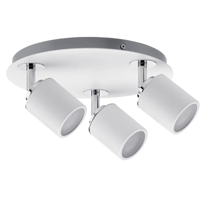 PLAFONNIER ROND TUBE IP44 3 SPOTS