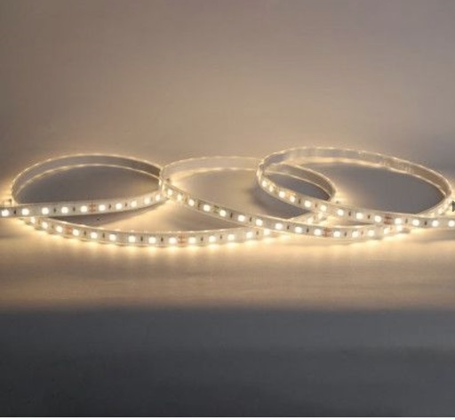 BANDEAU BLC 3000K 5M 60LED ET 9W/M IP67 24V TUBE SILICONE