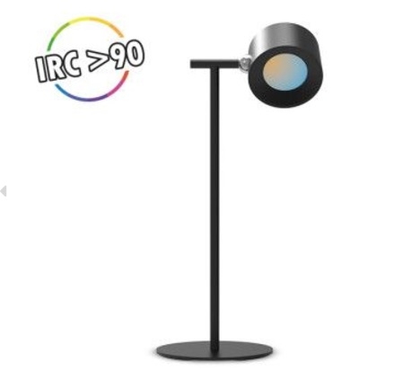 SUN LAMPE DE BUREAU 2W 3CCT DIM RONDE NOIRE