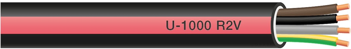 CABLE RIGIDE U-1000 R2V 4G1.5MM² C50
