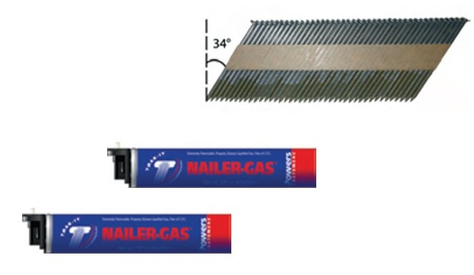 POINTES LISSES EN BANDE 34° + GAZ SÉRIE PACK