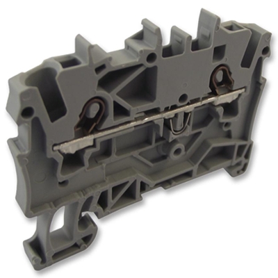 BORNE DE PASSAGE 2 CONDUCTEURS 1,5 (2,5) MM² / GRIS