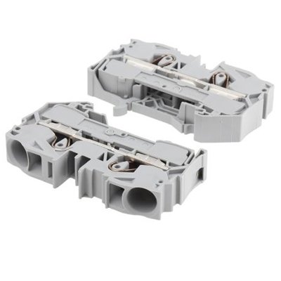 BORNE DE PASSAGE 2 CONDUCTEURS 16 (25) MM² / GRIS