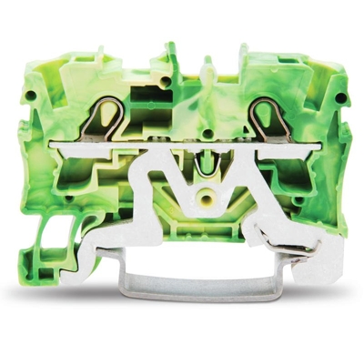 BORNE DE PROTECTION 2 CONDUCTEURS 4 (6) MM² VERT-JAUNE