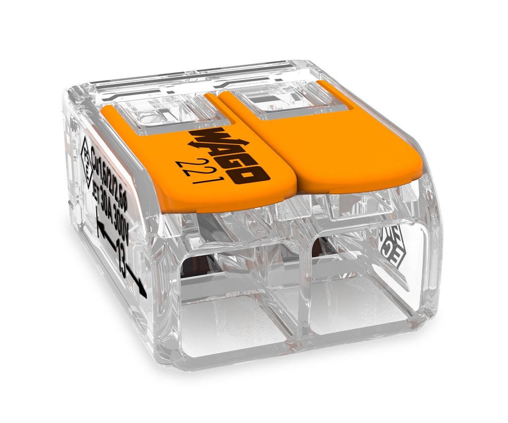 BOITE DE 50 BORNES DE CONNEXION GRIS 2X6MM2 RIGIDE/SOUPLE