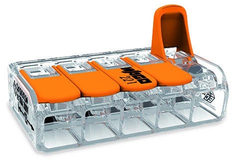 BOITE DE 15 BORNES DE CONNEXION GRIS 5X6MM2 RIGIDE/ SOUPLE