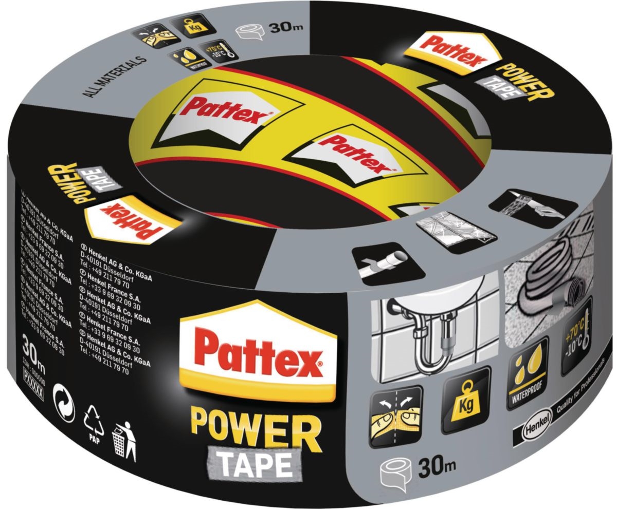 ADHESIF REPARATION POWER TAPE GRIS 50MM X 30ML