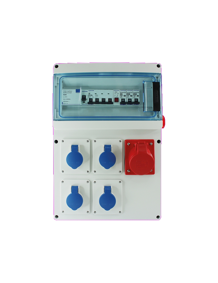 COFF.CHANT. 4PC 16A 1P+N 230V + 1PC 16A 3P+N+T 400V CEI309