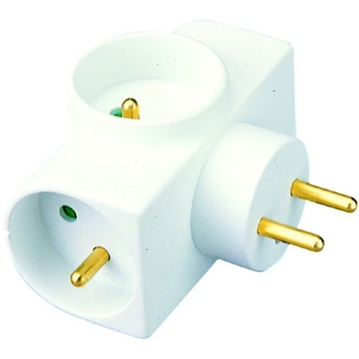 TRIPLITE TRIDIS 2P+T 16A BLANC BROCHES Ø4,8MM