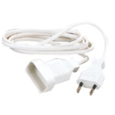 RALLONGE DE 3M 2P 6A BLANCHE 1320W 230V CABLE H03VVH2F