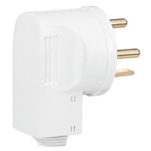 FICHE 3P+T 20A SORTIE LATERALE PLASTIQUE BLANC 55155