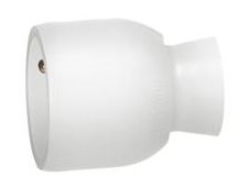 PROLONGATEUR PLASTIQUE - SORTIE DROITE - BLANC