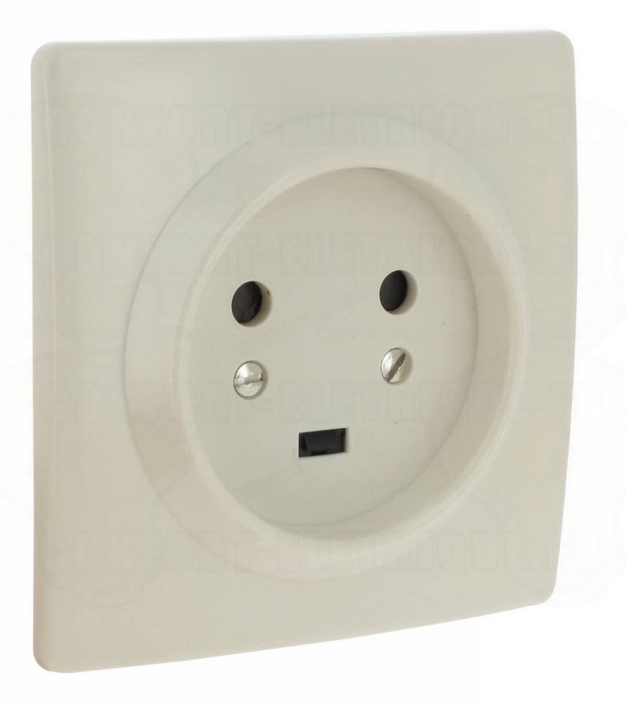 SOCLE À ENCASTRER 20 A - PLAQUE 95X95MM - IVOIRE