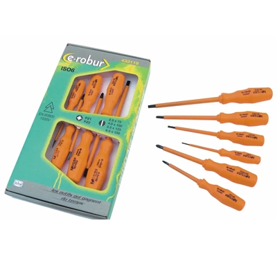 COMPOSITION 6 TOURNEVIS ISOLES 1000V