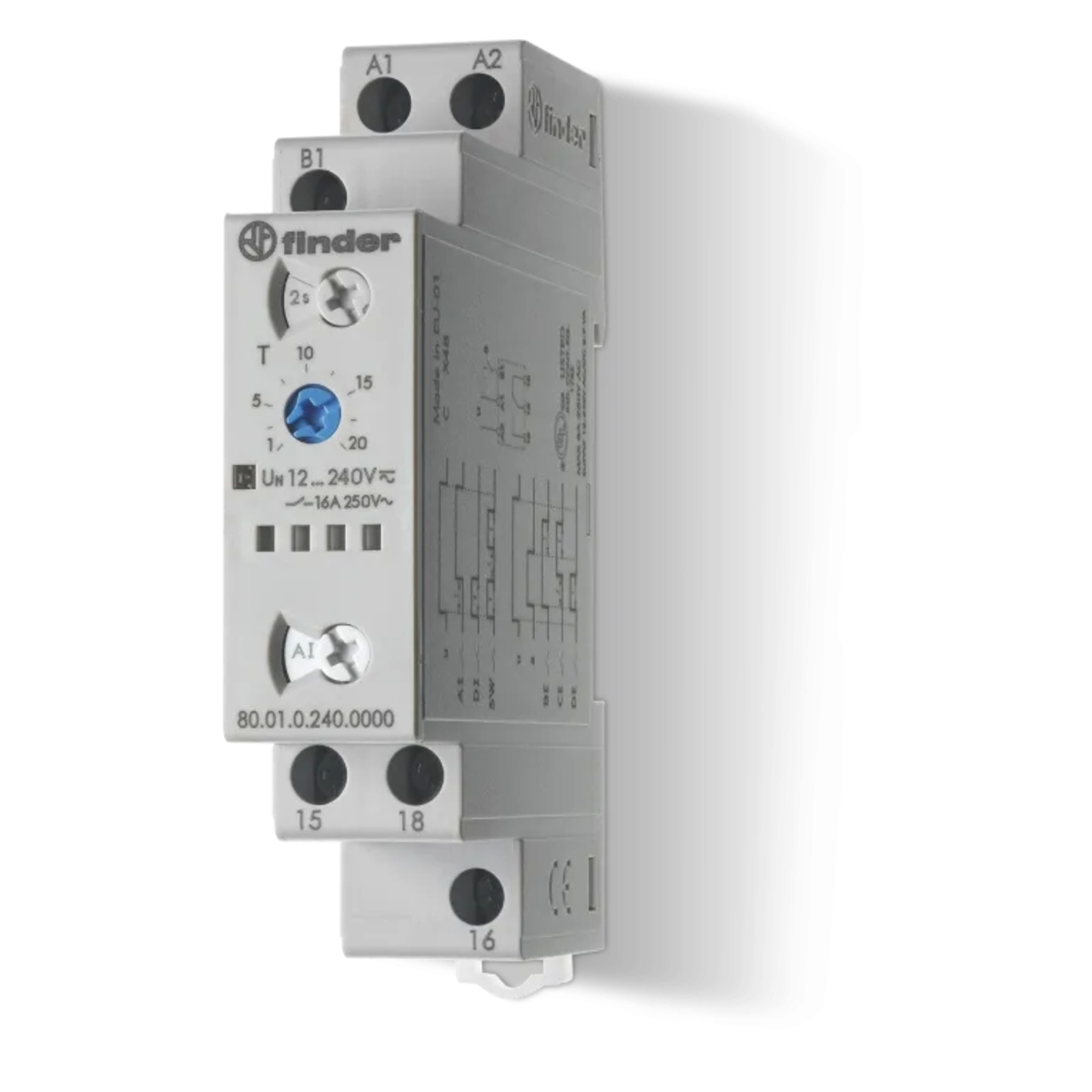 TEMPO 6 FONCTIONS MULTITENSION 1RT 16A 12-240V AC/DC, DE 0,1S A 24H