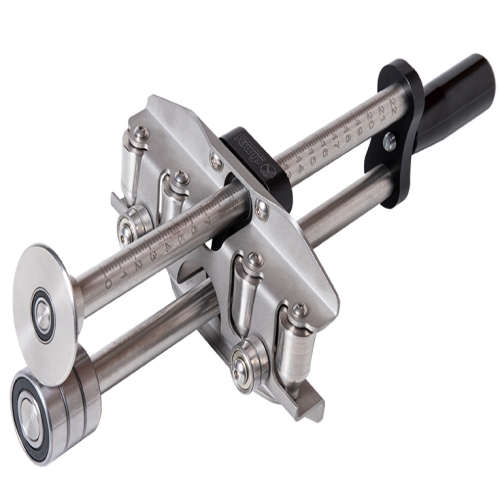 PLIEUSE A GALET B19 - 2 BRAS - 220MM - AVEC METRE RUBAN DBLE GRAD