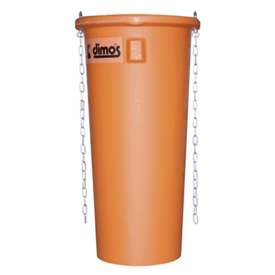 GOULOTTE ORANGE AVEC CHAINES POLYETHYLENE THPM L.1.10ML