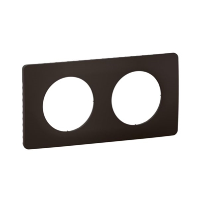 PLAQUE DE FINITION CELIANE 2 POSTES - NOIR MAT