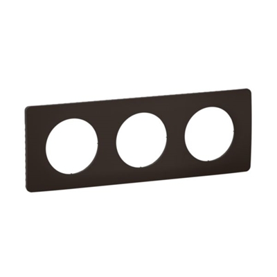 PLAQUE DE FINITION CELIANE 3 POSTES - NOIR MAT
