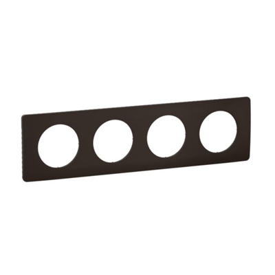PLAQUE DE FINITION CELIANE 4 POSTES - NOIR MAT