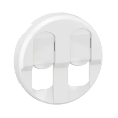 ENJOLIVEUR PRISE DOUBLE RJ45 CELIANE - BLANC