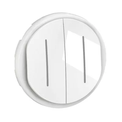 ENJOLIVEUR INTERRUPTEUR VA-ET-VIENT DOUBLE TEMOIN CELIANE - BLANC