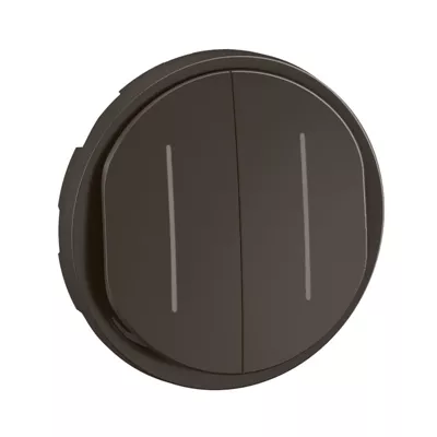 ENJOLIVEUR INTERRUPTEUR VA-ET-VIENT DOUBLE TEMOIN CELIANE - NOIR