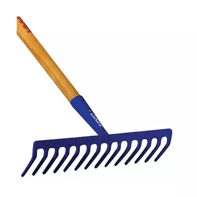 RATEAU 14 DENTS DOUILLES FORGÉE EMMANCHÉ BOIS