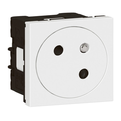 PRISE DE COURANT 2P+T SURFACE MOSAIC LINK RACCORDEMENT LATERAL 2 MODULES - BLANC
