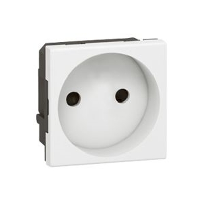 PRISE PROG MOSAÏC - 2P DROITE - 2 MOD - BLANC