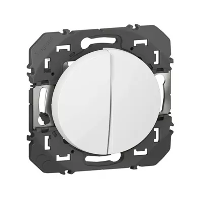 POUSSOIR DOUBLE DOOXIE 6A 250V~ FINITION BLANC