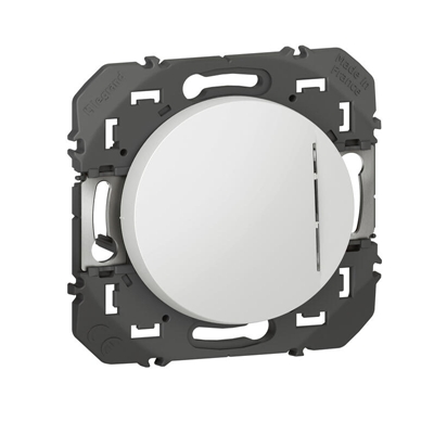 POUSSOIR SIMPLE AVEC VOYANT LUMINEUX DOOXIE 6A 250V~ FINITION BLANC