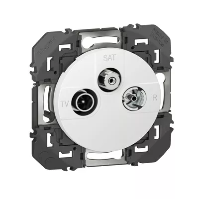 PRISE TV-R-SAT 1 CABLE DOOXIE FINITION BLANC