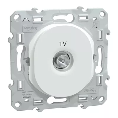 OVALIS - PRISE TV SIMPLE - BLANC