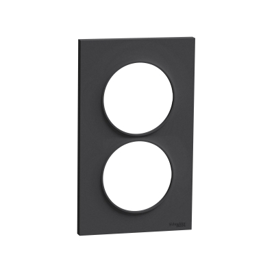 PLAQUE 2 POSTES 57 STYL  ANTHRACITE ODACE