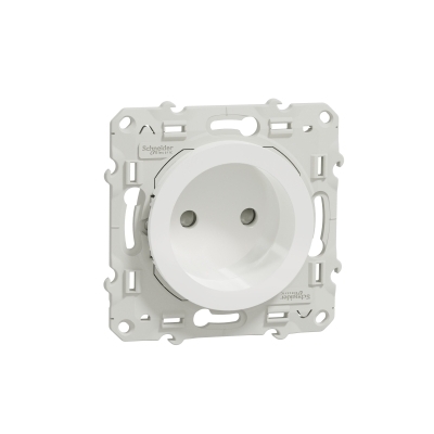 PRISE  2P BLANC VIS RAPIDE ODACE