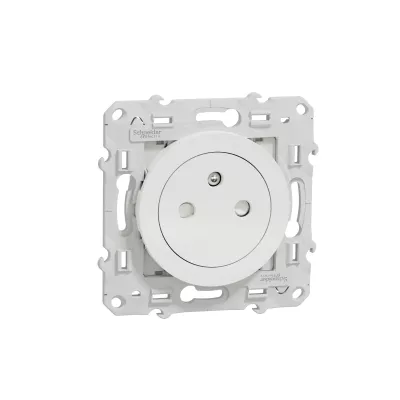 PRISE  2P+T AFFLEURANTE - BLANC ODACE