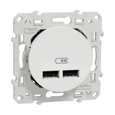 CHARGEUR USB 2.1 BLANC ODACE