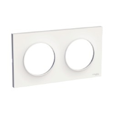 PLAQUE 2 POSTES 71 STYL  BLANC ODACE