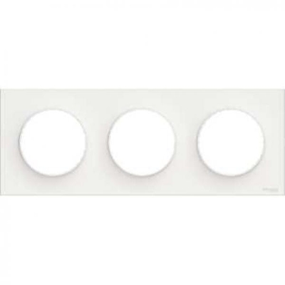 PLAQUE 3 POSTES 71 STYL BLANC ODACE