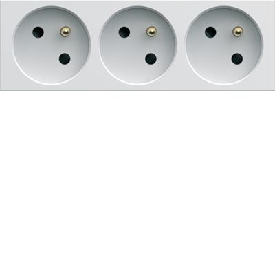 PRISE DE COURANT TRIPLE SPECIALE GOULOTTE  GALLERY 2P+T 16A PURE