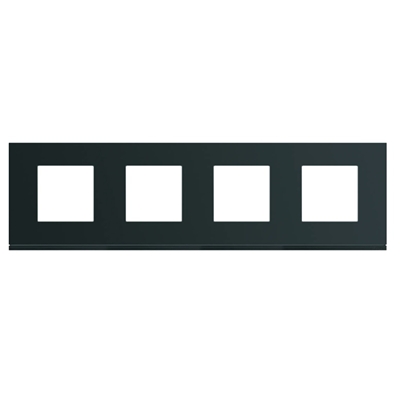 PLAQUE GALLERY PLASTIQUE PEINT 4 POSTES HORIZONTALE 71MM NIGHT