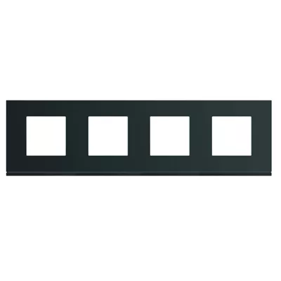 PLAQUE GALLERY PLASTIQUE PEINT 4 POSTES HORIZONTALE 71MM NIGHT