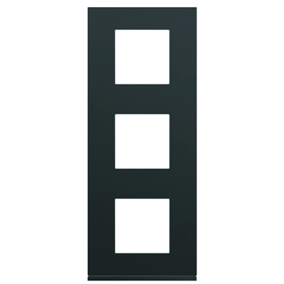 PLAQUE GALLERY PLASTIQUE PEINT 3 POSTES VERTICALE 71MM NIGHT