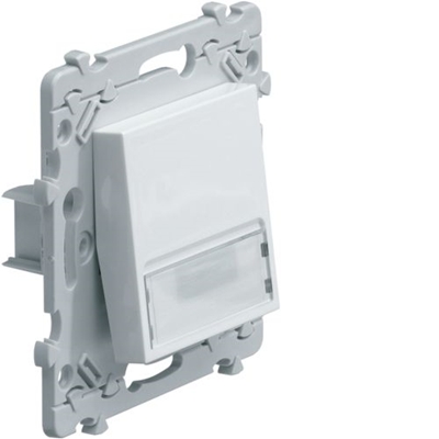 POUSSOIR 1O+1F PORTE ETIQUETTE ESSENSYASANS VIS 10A HAGER