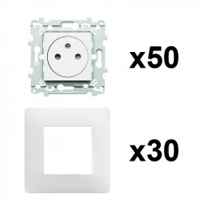 PACK 50 PRISES AFFLEURANTES ESSENSYA + 30 PLAQUES OFFERTES